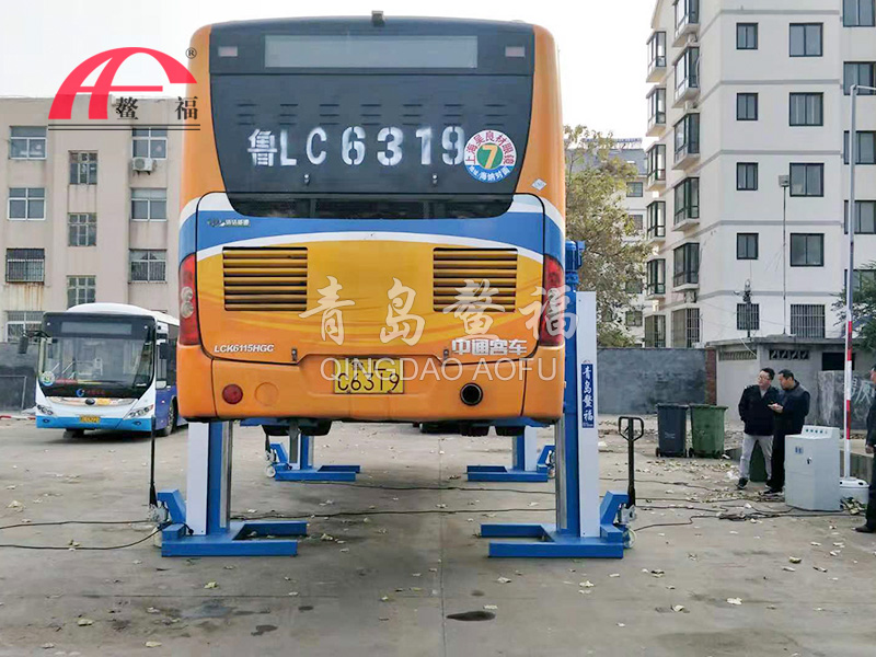Rizhao bus repair shop lifting case